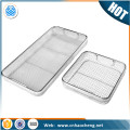 Stainless steel sterilization wire mesh instruments trays for surgical